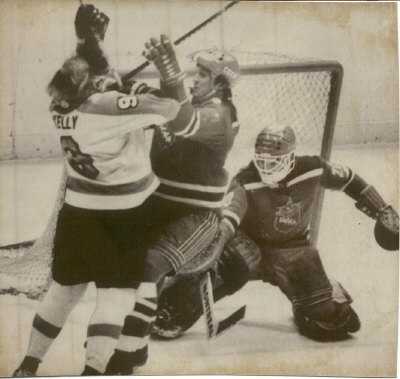 Gary Dornhoefer, Rick MacLeish, Larry Goodenough, Ed Van Impe