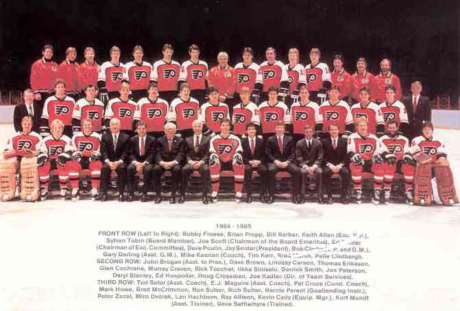 flyers history season overview 1984 85 philadelphia flyers 84 85